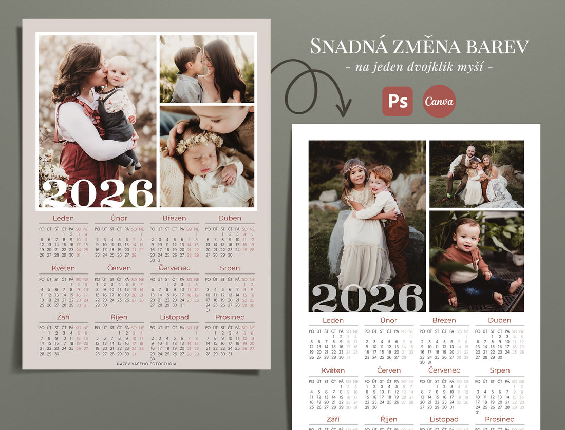 Šablona kalendáře 2026 - 2