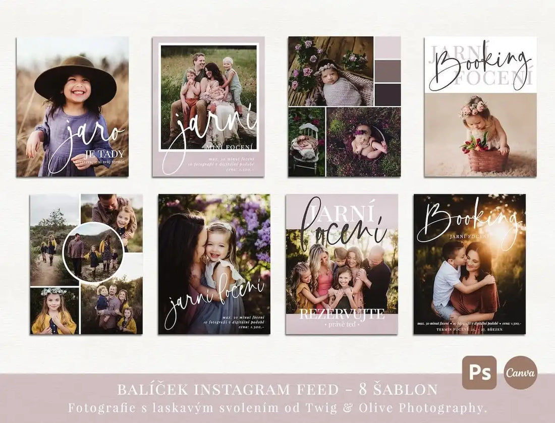 Balíček Instagram™️ feed – 8 šablon