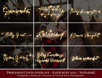 Prskavkové foto overlays - Karácsony - maďarské