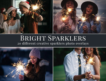 Bright Sparklers - foto overlays