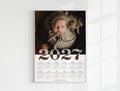 Kalendář 2027 pro fotografy zavěšený na zdi – šablona z Canvy