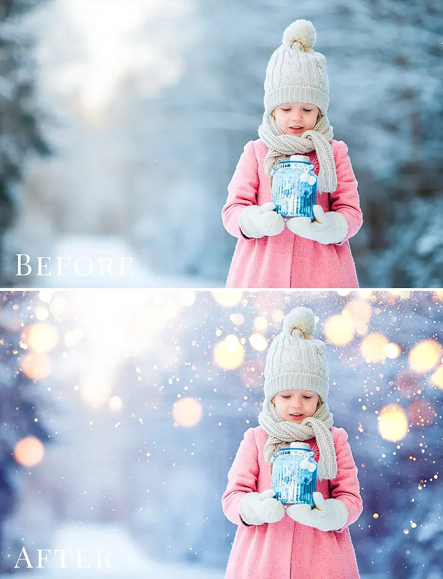 Christmas Bokeh - foto overlay zdarma