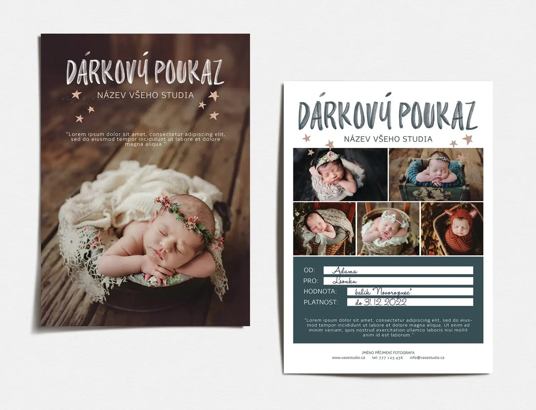 darkovy poukaz psd pro Photoshop