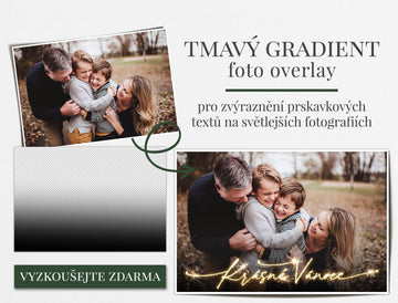 Tmavý gradient - foto overlay zdarma