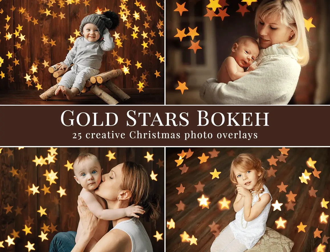 Gold Stars Bokeh - foto overlays