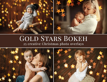 Gold Stars Bokeh - foto overlays