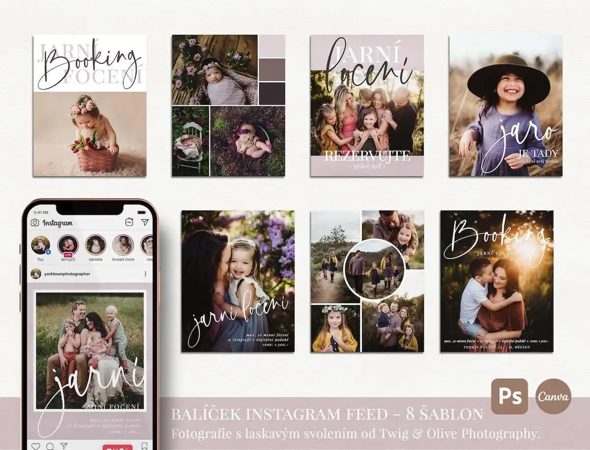 Balíček Instagram™️ feed – 8 šablon