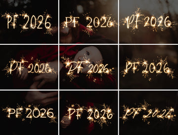 PF 2026 prskavkové nápisy pro fotografy – vánoční foto overlays