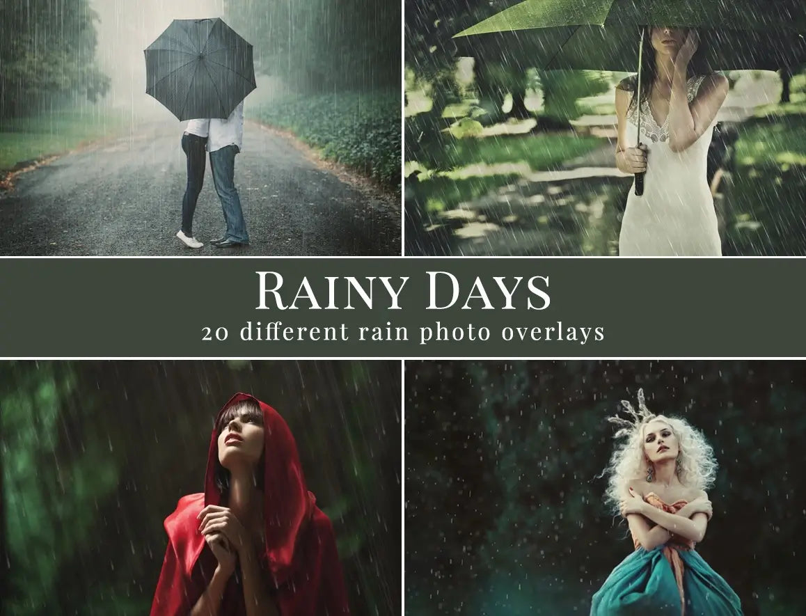 rain photo overlays