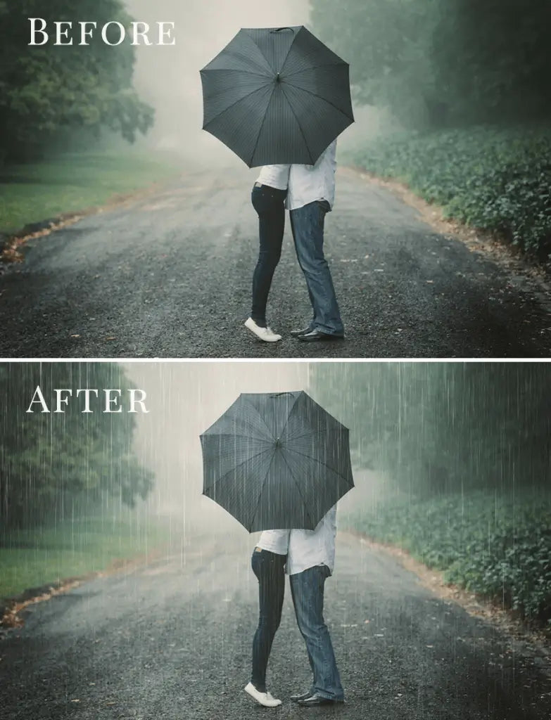 rain photo overlays