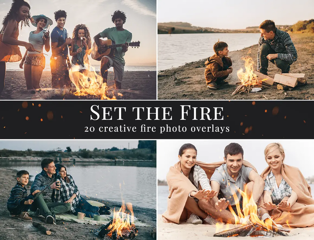 set the fire photo overlays