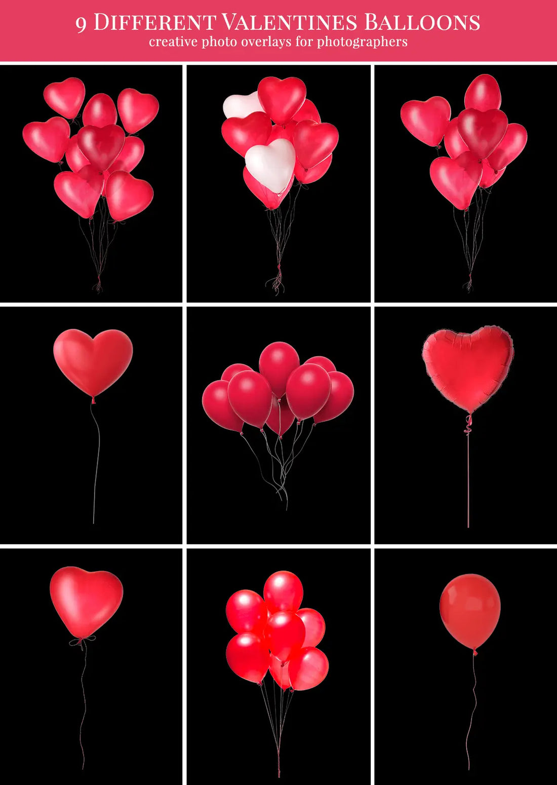 Valentines Balloons - foto overlays