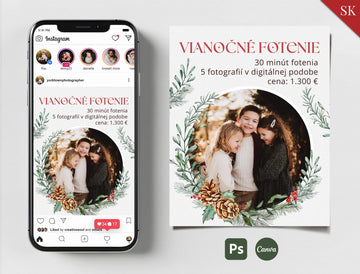 Šablóna pre Instagram™️ – Vianočné mini fotenie SK verzia