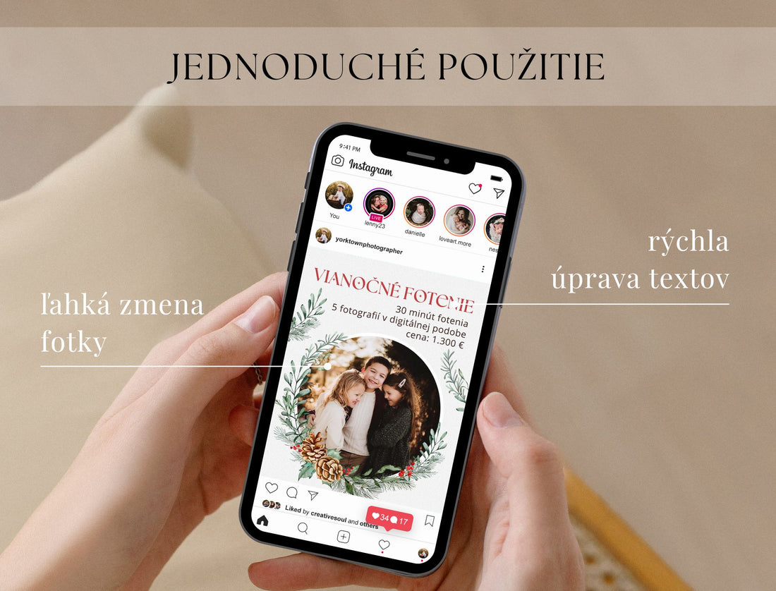 Šablóna pre Instagram™️ – Vianočné mini fotenie SK verzia