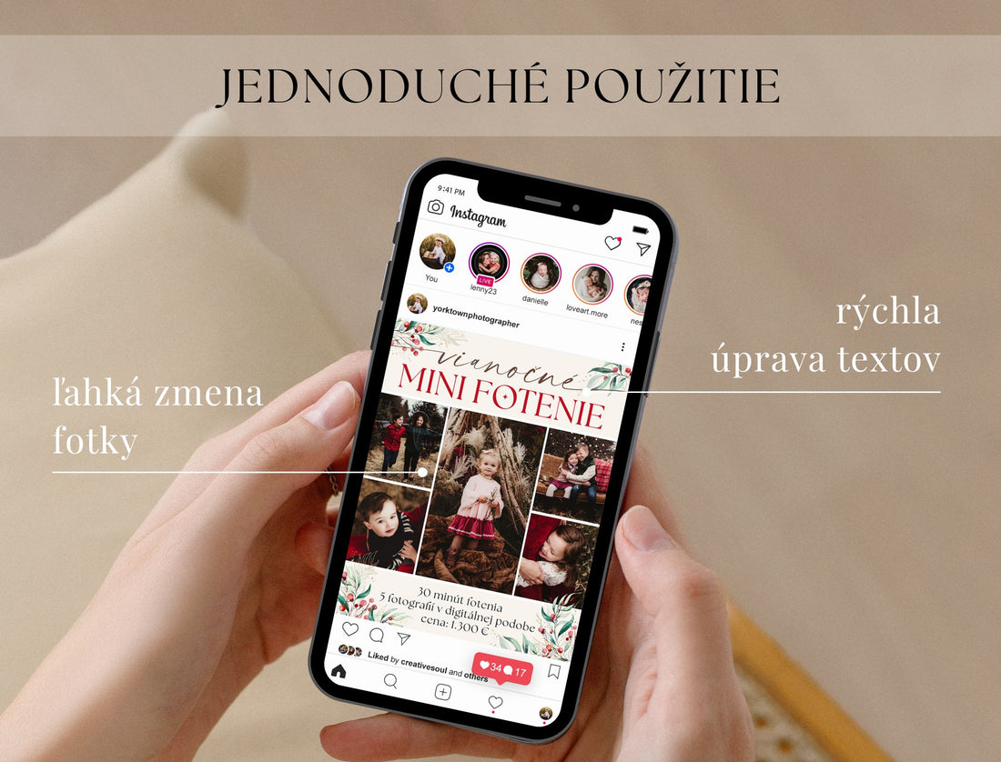 Šablóna pre Instagram™️ – Vianočné mini fotenie SK verzia