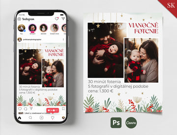 Šablóna pre Instagram™️ – Vianočné mini fotenie SK verzia