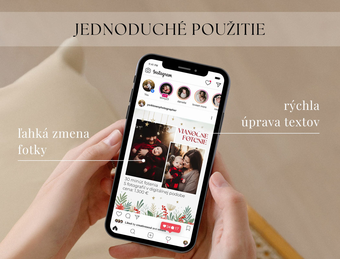 Šablóna pre Instagram™️ – Vianočné mini fotenie SK verzia
