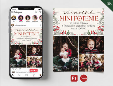 Šablóna pre Instagram™️ – Vianočné mini fotenie SK verzia
