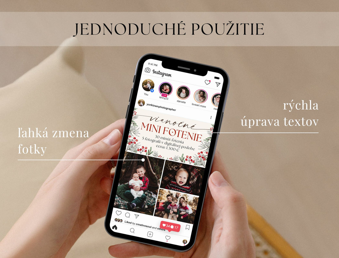 Šablóna pre Instagram™️ – Vianočné mini fotenie SK verzia