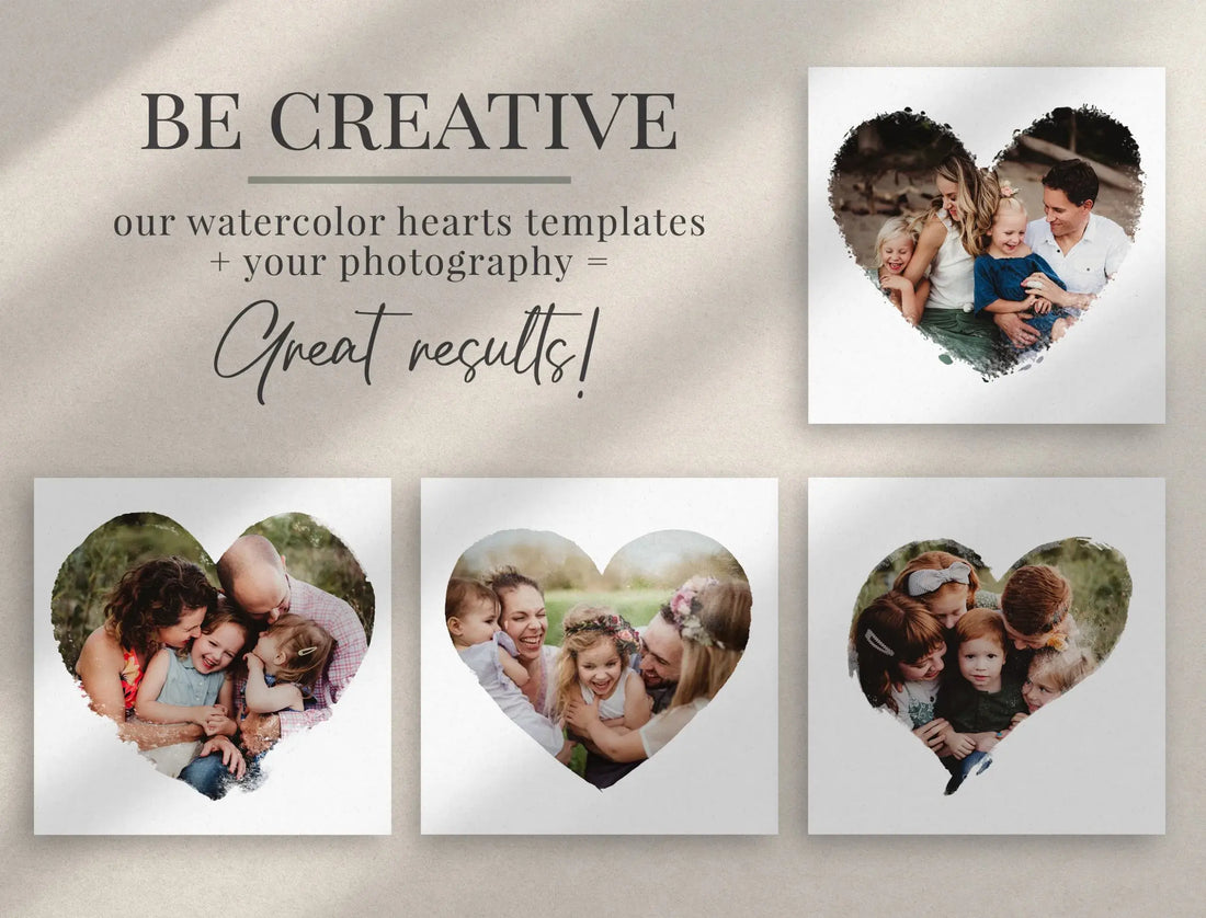 Watercolor hearts - foto masky