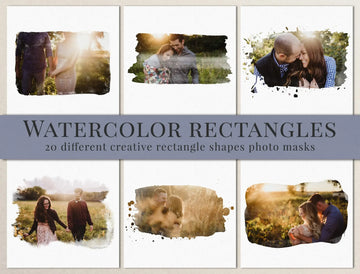 Watercolor rectangles - foto masky