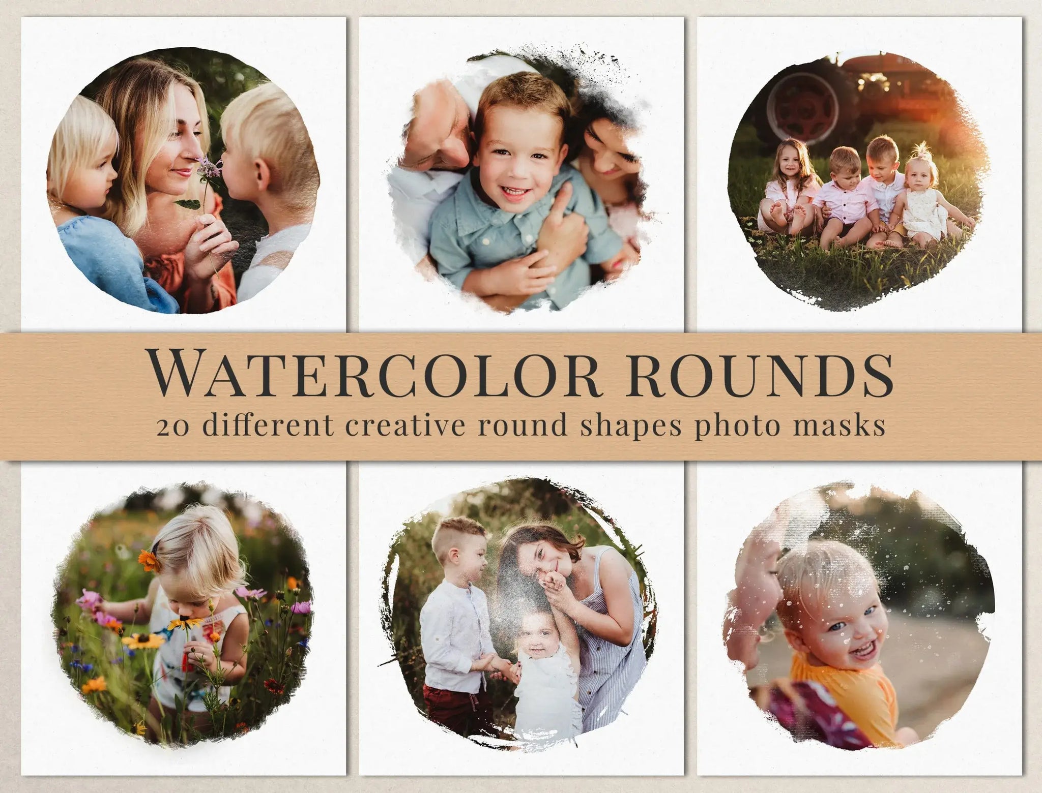 Watercolor rounds - foto masky