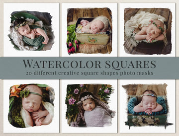 Watercolor squares - foto masky