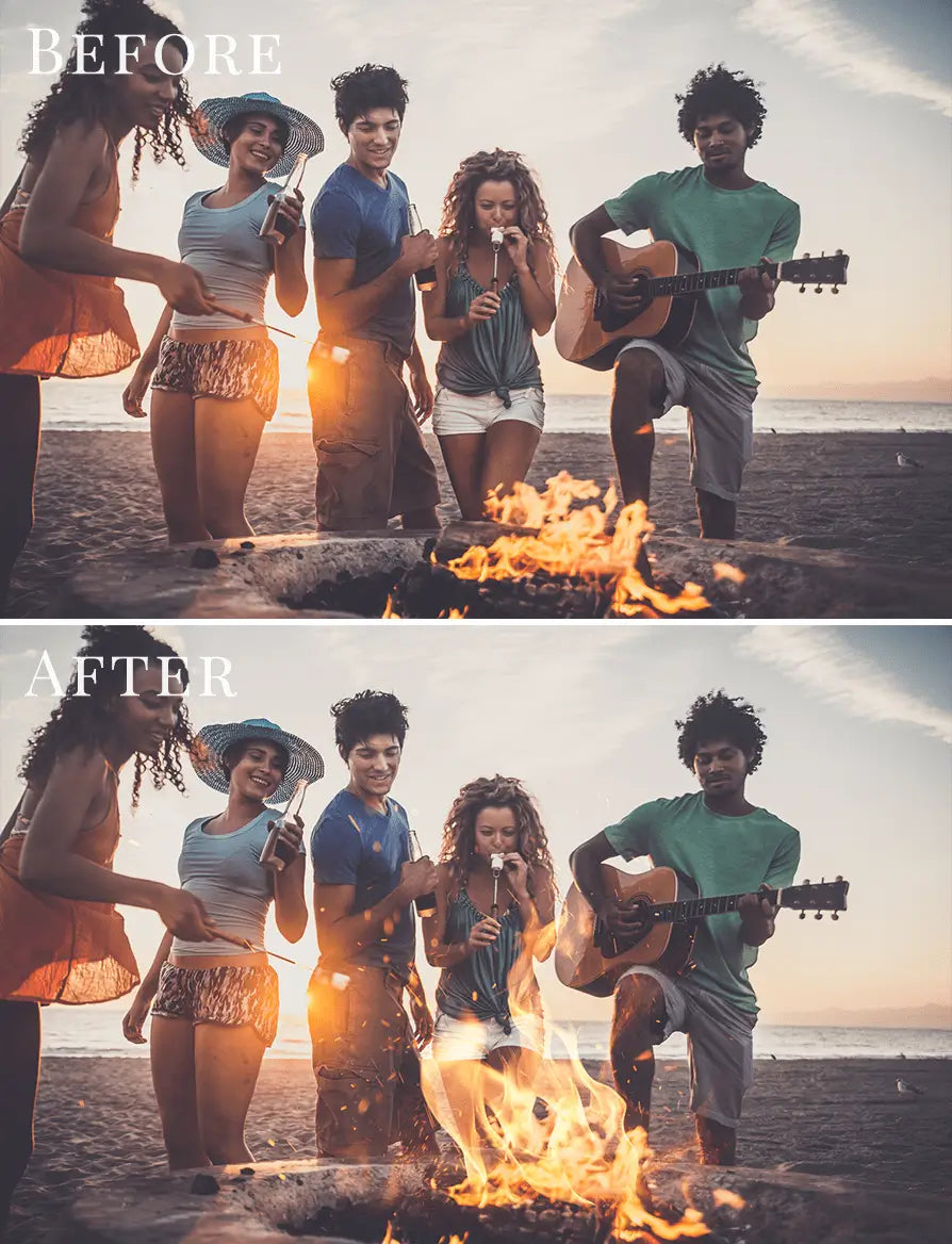 set the fire photo overlays